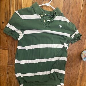 Abecrombie green and white - XL polo shirt